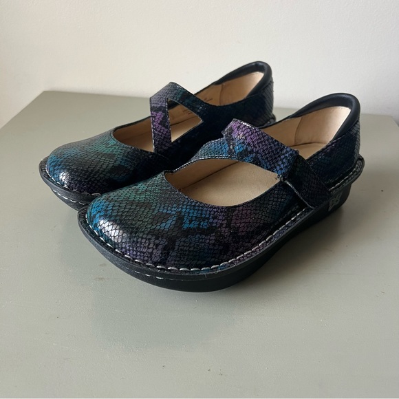 Alegria Dayna Serpent Multicolor Mary Jane Clogs Womens Size 37 EU 6.5 US - Picture 8 of 8